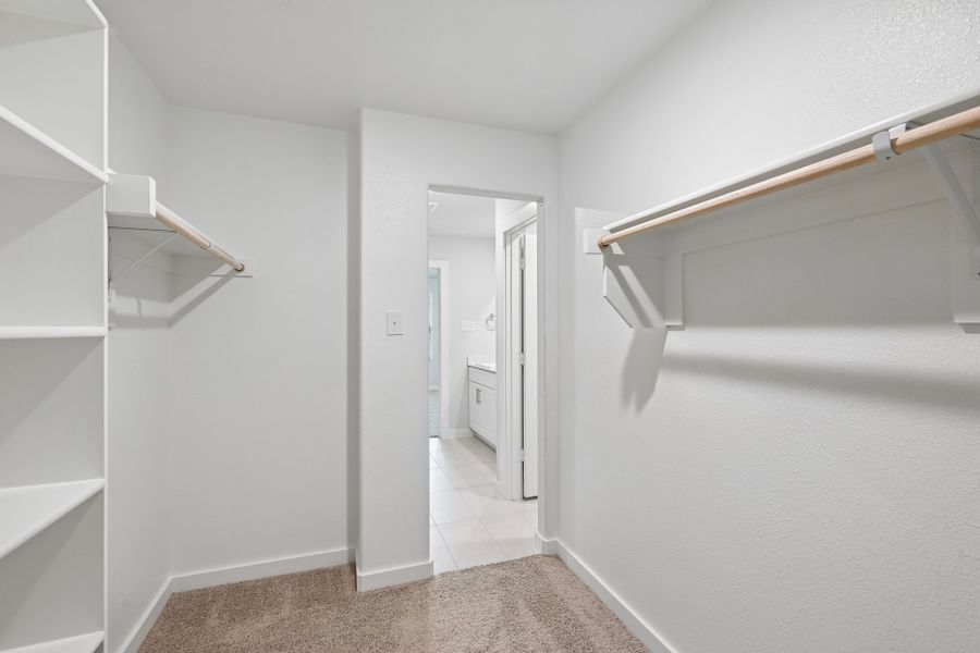 Walk In Closet in the Hayden home plan by Trophy Signature Homes