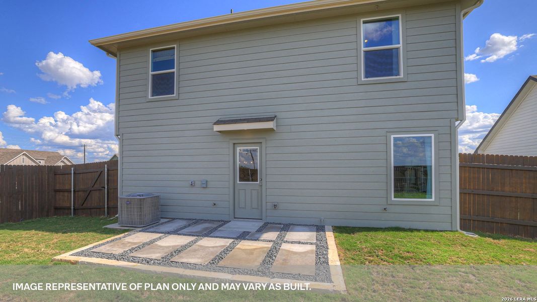 Exterior details and patio area of a home in Swenson Heights, Seguin (Image 2).