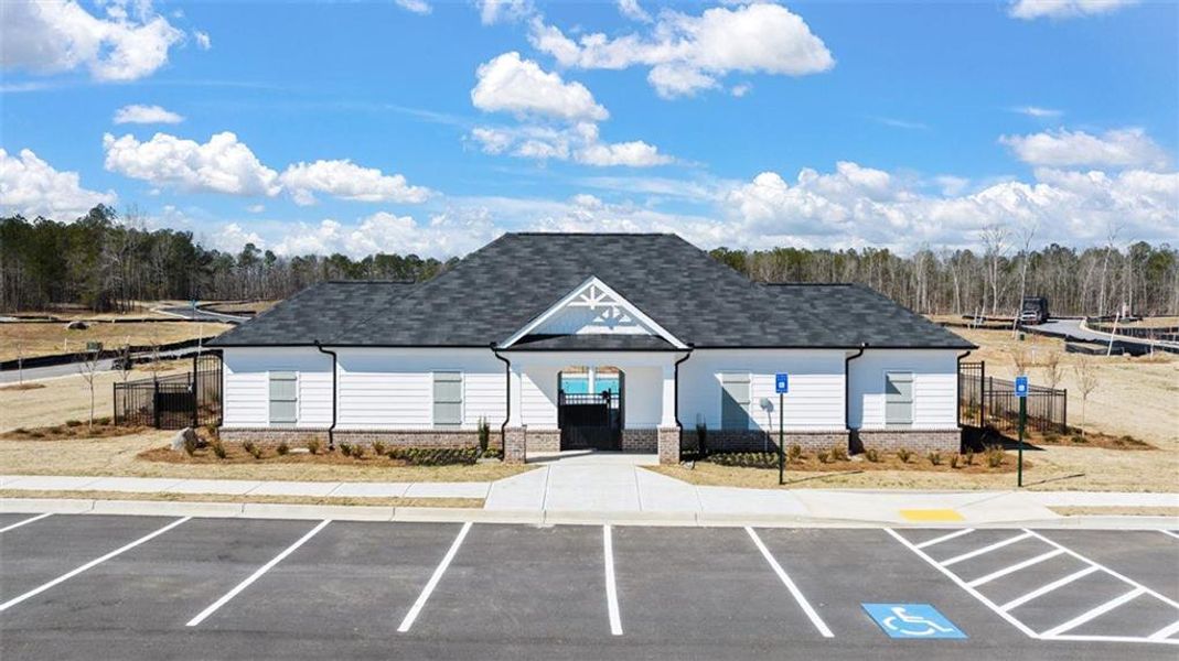 Front exterior of a new home in Locust Grove Station - Cedar Ridge, Locust Grove, GA, highlighting curb appeal (Image 23).