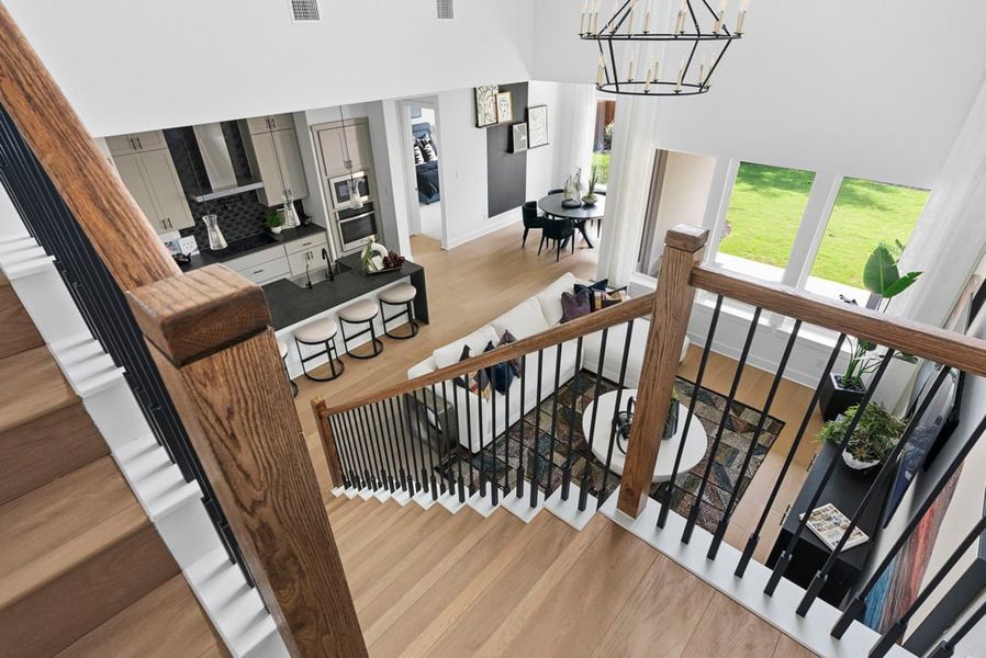 Furnished interior view inside a new home in Park Collection at Heritage, Dripping Springs (Image 25).