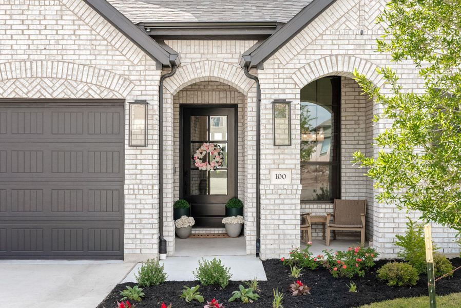 Exterior details and patio area of a home in Santa Rita Ranch, Liberty Hill (Image 3).