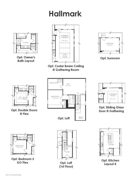 2D floor plan layout for the Hallmark by Del Webb in Del Webb Fulshear, Fulshear, TX (Image 3).