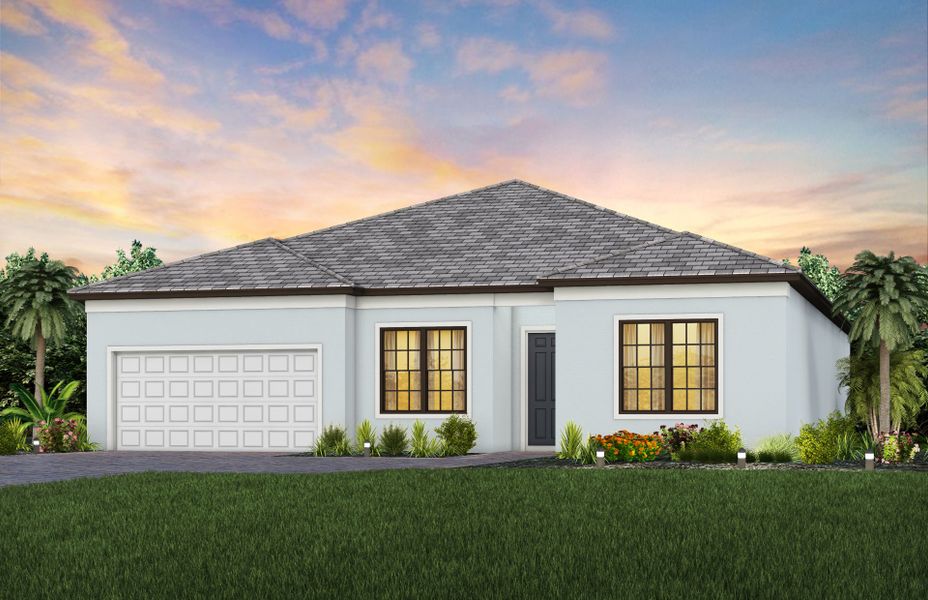 Representative exterior photo of a completed home built from the Easley by Pulte Homes in Sapphire Point at Lakewood Ranch, Lakewood Ranch, FL (Image 5).