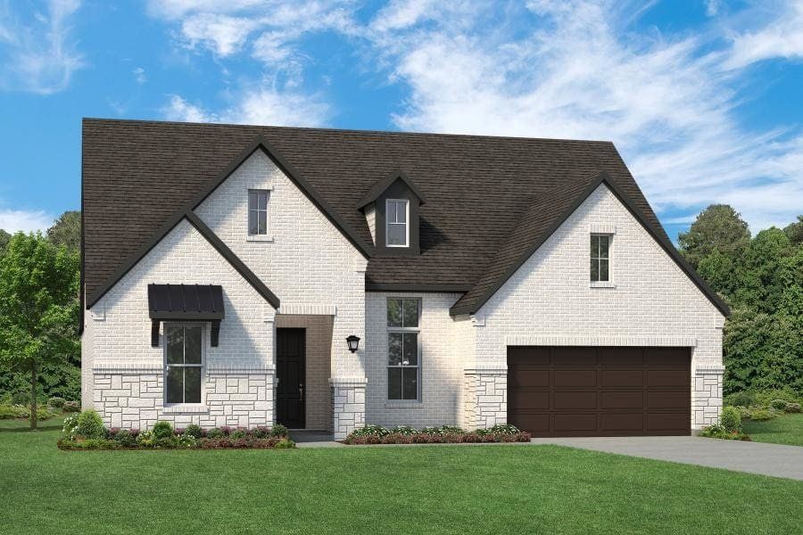 Representative exterior photo of a completed home built from the Elizabeth - 60 ft Home Site by Rockwell Homes in Nelson Lake Estates, Rockwall, TX (Image 30). Representative exterior photo of a completed home built from the Elizabeth - 60 ft Home Site by Rockwell Homes in Nelson Lake Estates, Rockwall, TX (Image 30).