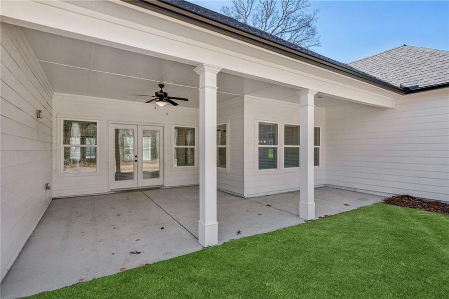 Exterior details and patio area of a home in , Clarkesville (Image 3). Exterior details and patio area of a home in , Clarkesville (Image 3).