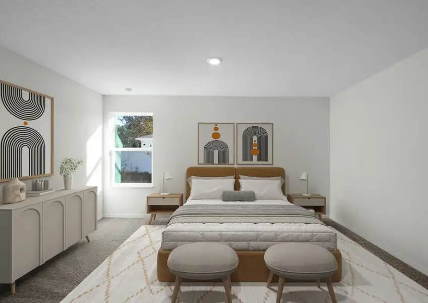 The master bedroom is the perfect place to retreat to at the end of the day The master bedroom is the perfect place to retreat to at the end of the day