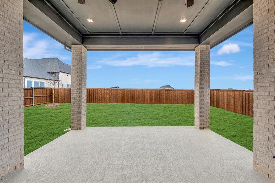 Exterior details and patio area of a home in The Ridge at Northlake, Northlake (Image 3).