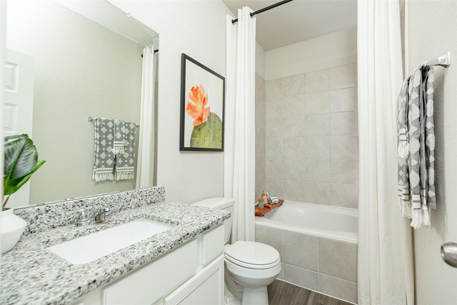 Furnished interior view inside a new home in Wayside Village, Houston (Image 29). Furnished interior view inside a new home in Wayside Village, Houston (Image 29).