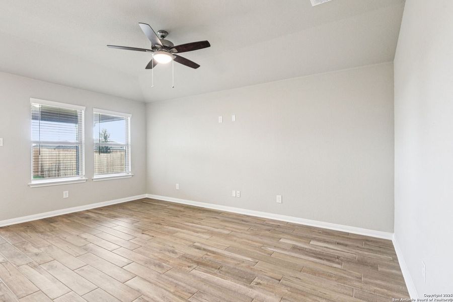 Spacious, unfurnished interior of a new home in Legendary Trails - Premier Series, Cibolo (Image 34). Spacious, unfurnished interior of a new home in Legendary Trails - Premier Series, Cibolo (Image 34).