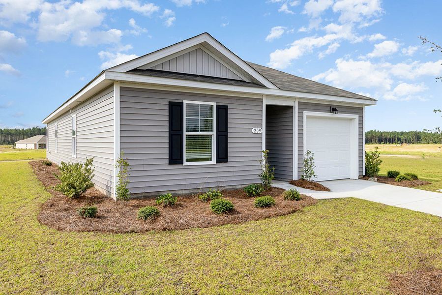 Representative exterior photo of a completed home built from the HELENA by D.R. Horton in Jordanville Farms, Galivants Ferry, SC (Image 23).