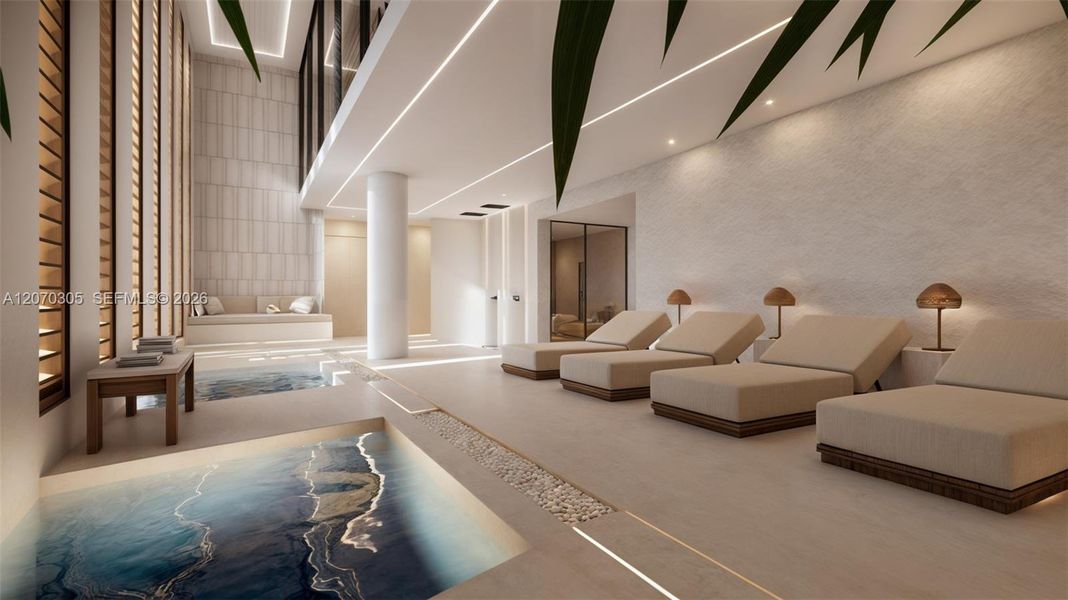 Furnished interior view inside a new home in , Surfside (Image 10).