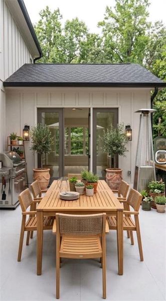 Exterior details and patio area of a home in , Atlanta (Image 3).