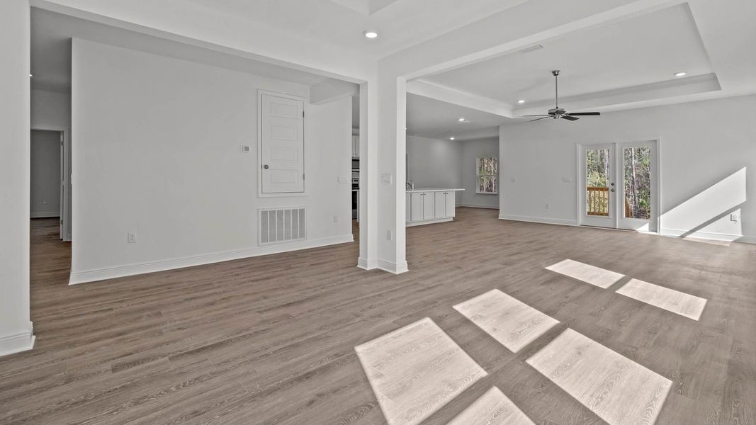 Representative unfurnished interior of a home built from the Camden by D.R. Horton in Owl's Head Farms, Freeport (Image 16).