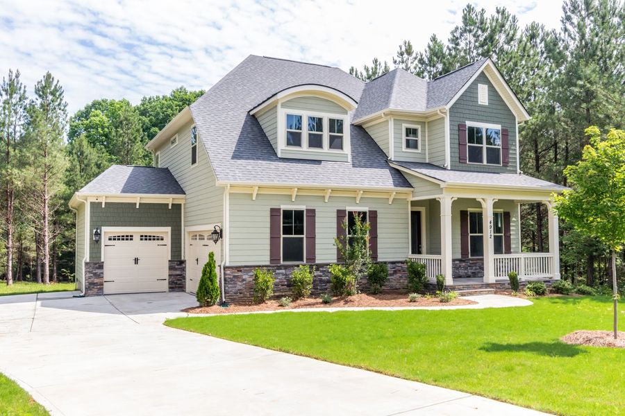 Representative exterior photo of a completed home built from the Bethpage by Greybrook Homes in Shepherds Trace, Clover, SC (Image 22). Representative exterior photo of a completed home built from the Bethpage by Greybrook Homes in Shepherds Trace, Clover, SC (Image 22).
