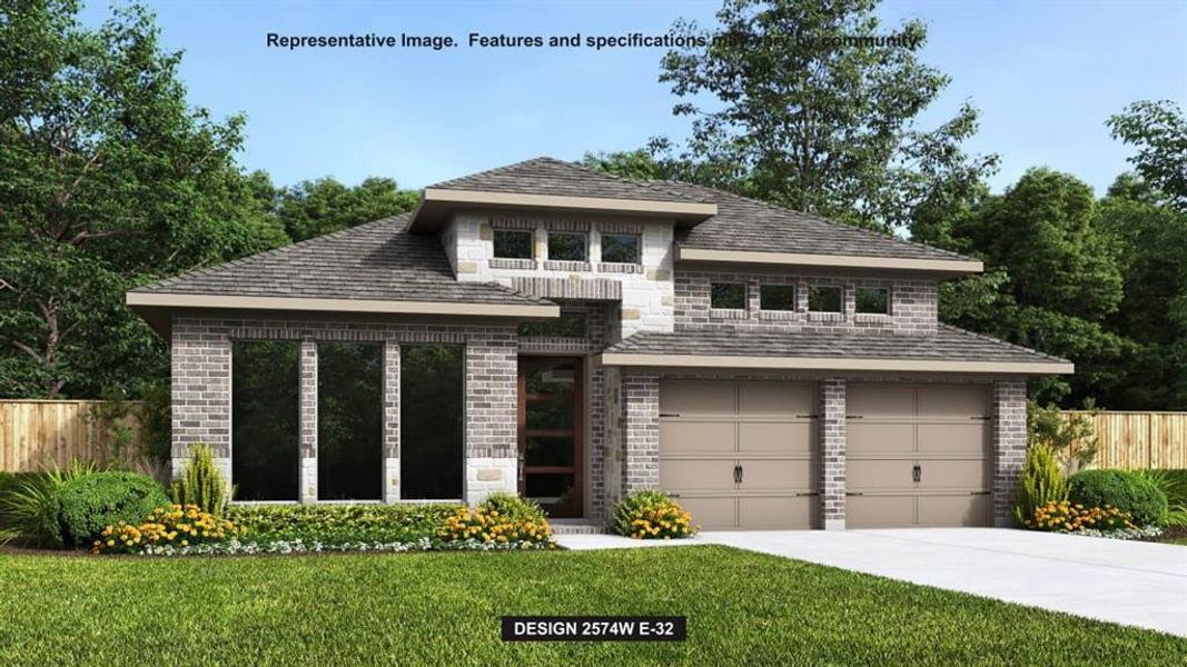 Front exterior of a new home in Lakewood Village, Lakewood Village, TX, highlighting curb appeal (Image 2). Front exterior of a new home in Lakewood Village, Lakewood Village, TX, highlighting curb appeal (Image 2).