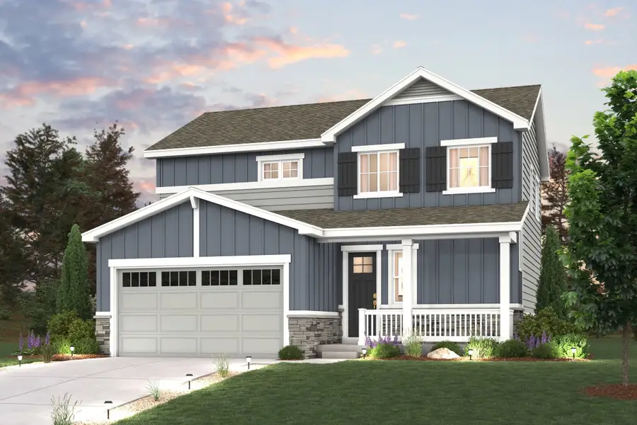 Representative exterior photo of a completed home built from the The Hudson by Century Communities in The Aurora Highlands, Aurora, CO (Image 1). Representative exterior photo of a completed home built from the The Hudson by Century Communities in The Aurora Highlands, Aurora, CO (Image 1).