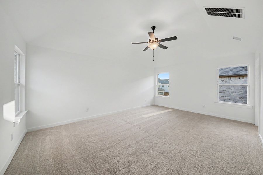 Spacious, unfurnished interior of a new home in Light Farms Brenham - 40' Lots, Celina (Image 18).