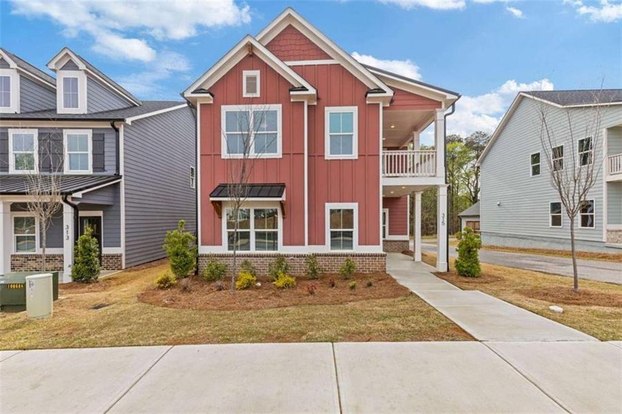 Front exterior of a new home in , Athens, GA, highlighting curb appeal (Image 1).