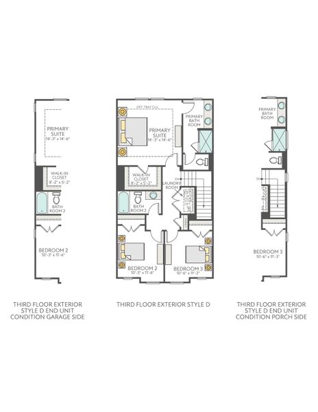 2D floor plan layout of this home in Archer Row, Charlotte, NC (Image 7).