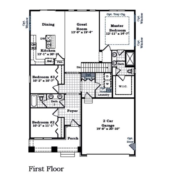 2D floor plan layout for the The Abington by Norfolk Homes in Valleys, Jackson, MI (Image 5).