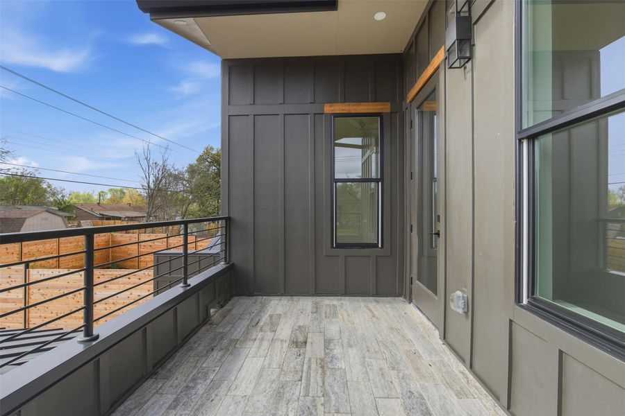 Exterior details and patio area of a home in , Austin (Image 27).