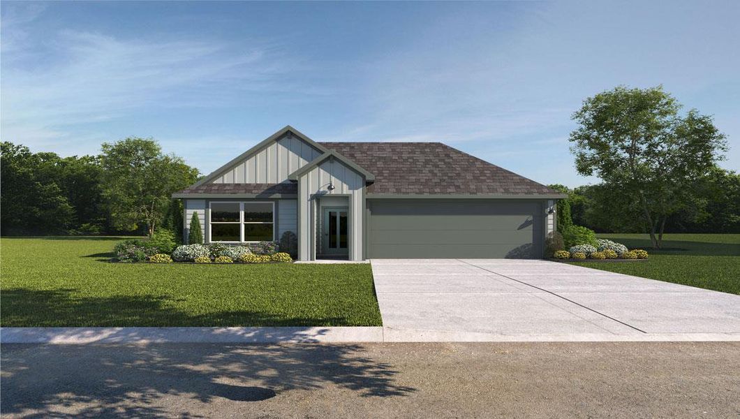 A welcoming facade with a gabled entry and well-maintained landscaping presents charming curb appeal. A welcoming facade with a gabled entry and well-maintained landscaping presents charming curb appeal.