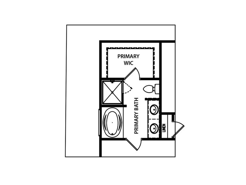 2D floor plan layout for the The Melrose II by My Home Communities in Robins Estates, Warner Robins, GA (Image 5).
