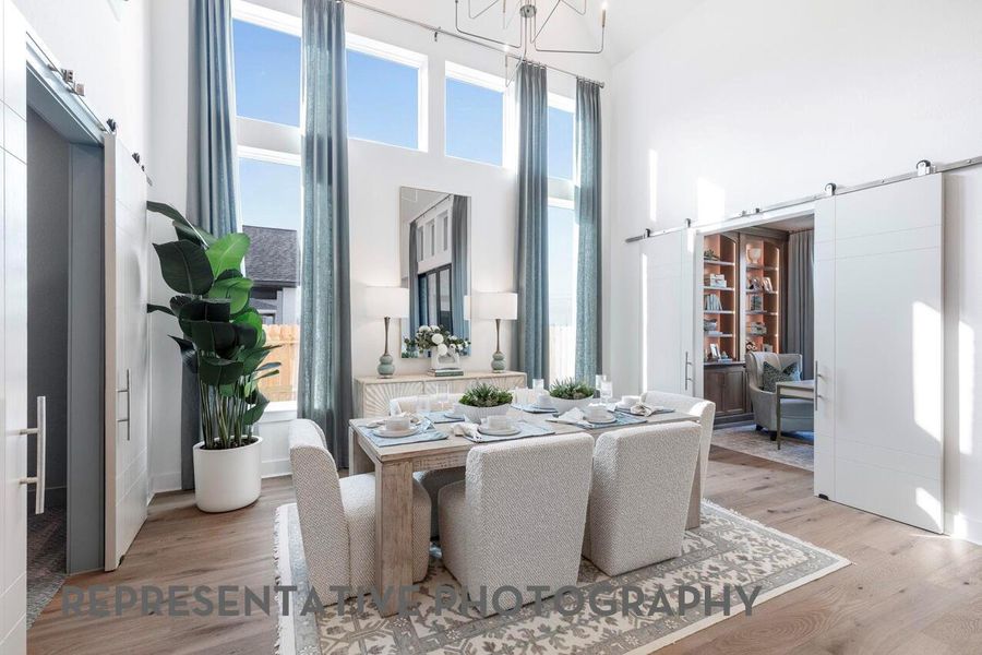 Furnished interior view inside a new home in Meridiana, Manvel (Image 5). Furnished interior view inside a new home in Meridiana, Manvel (Image 5).