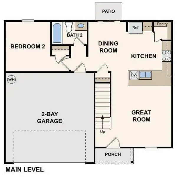 2D floor plan layout of this home in , Villa Rica, GA (Image 3).