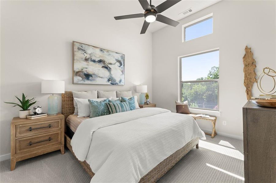 Furnished interior view inside a new home in Cottonwood Creek, Wylie (Image 9).