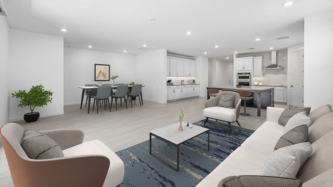 Furnished interior view inside a new home in Prada, Phoenix (Image 4). Furnished interior view inside a new home in Prada, Phoenix (Image 4).