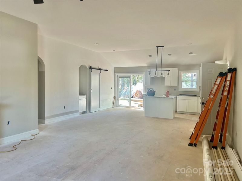 View from front door into kitchen