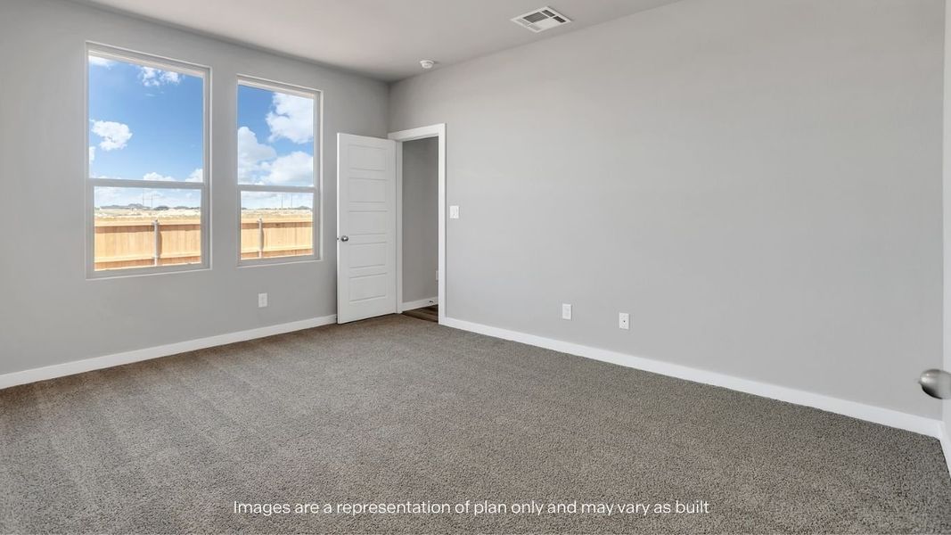 Representative unfurnished interior of a home built from the Jaxson by D.R. Horton in Mustang Ridge, Andrews (Image 18).