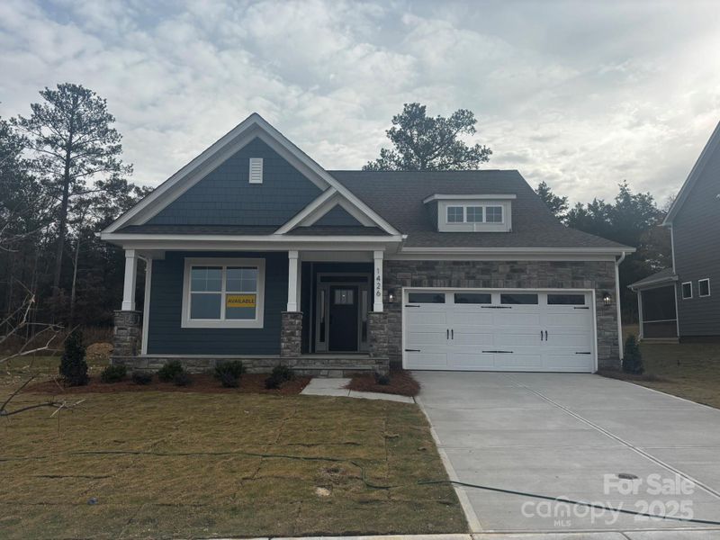 Front exterior of a new home in Waterford Commons, Rock Hill, SC, highlighting curb appeal (Image 1).