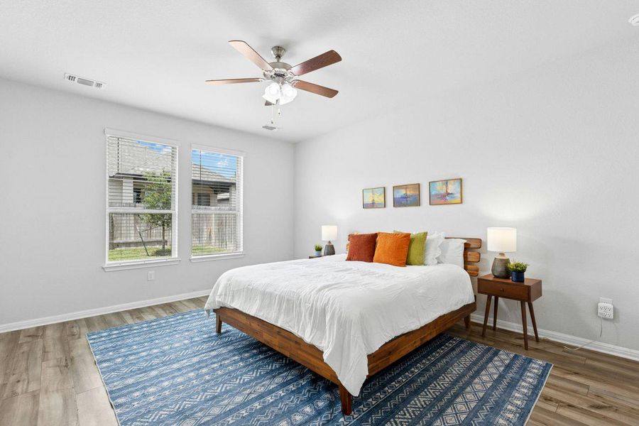 Primary suite is very spacious. Primary suite is very spacious.