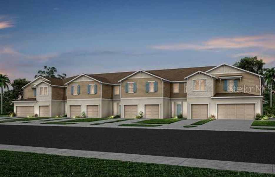Front exterior of a new home in Sunrise Estates, West Melbourne, FL, highlighting curb appeal (Image 1). Front exterior of a new home in Sunrise Estates, West Melbourne, FL, highlighting curb appeal (Image 1).