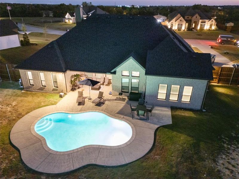 Exterior details and patio area of a home in , Midlothian (Image 3). Exterior details and patio area of a home in , Midlothian (Image 3).