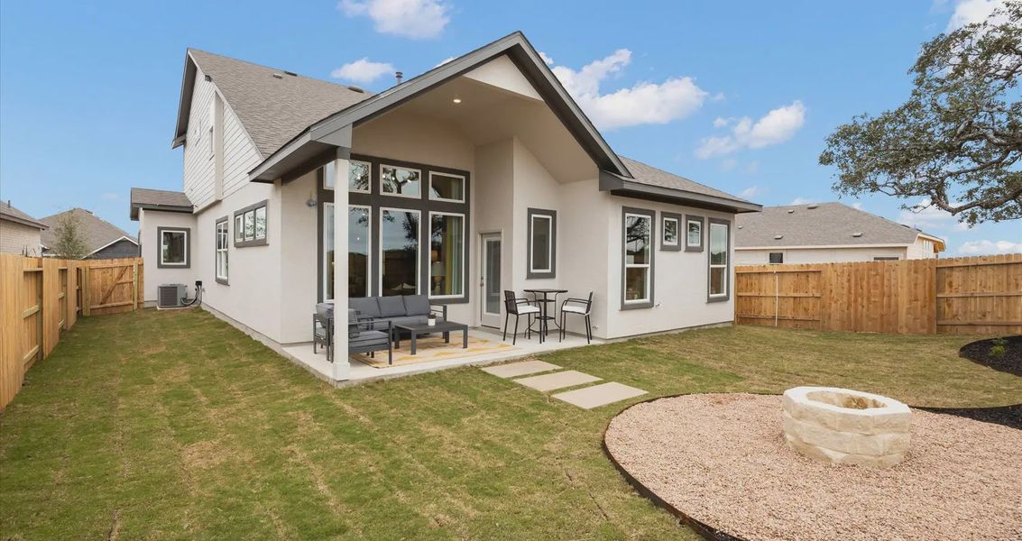 Representative exterior details of a home built from the Davis by Chesmar Homes in Stream Waters, Buda (Image 24).