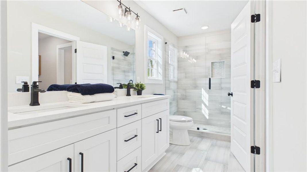 Furnished interior view inside a new home in , Atlanta (Image 9).