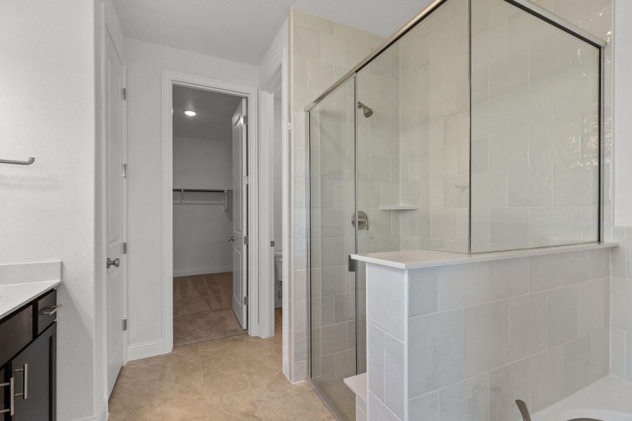 Walk-in shower in Primary Bath