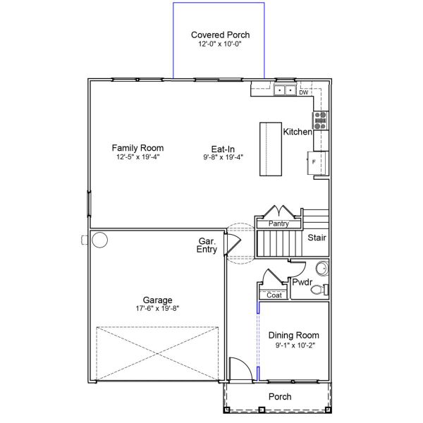 2D floor plan layout of this home in Jordan Grove, Conway, SC (Image 4).