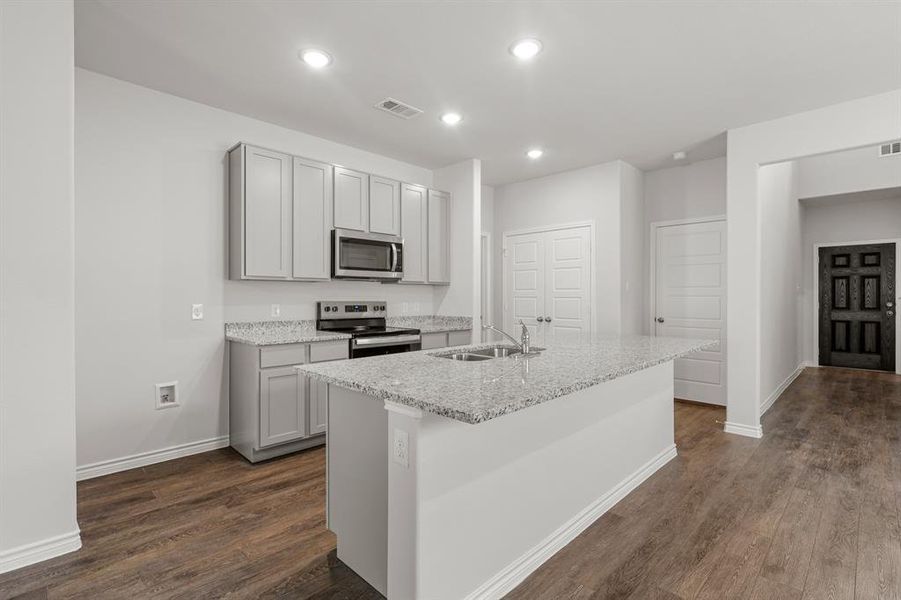 Furnished interior view inside a new home in Retreat at Fossil Creek, Fort Worth (Image 5). Furnished interior view inside a new home in Retreat at Fossil Creek, Fort Worth (Image 5).
