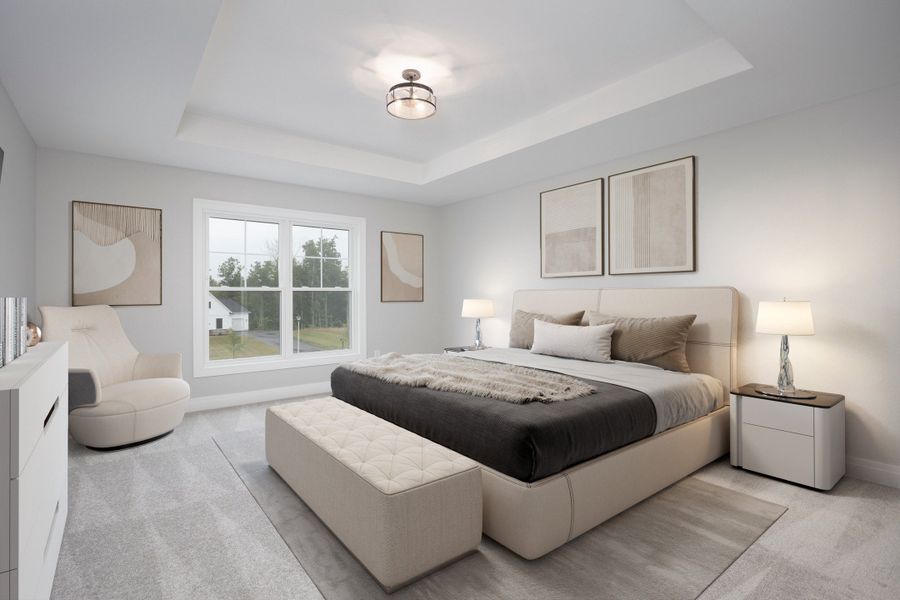 Representative furnished interior of a home built from the The Allen by Forbes Capretto Homes in Birdsong Estates, Orchard Park (Image 6).