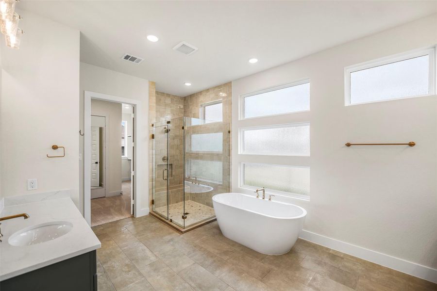 Furnished interior view inside a new home in Bridgeland 80′, Cypress (Image 5).