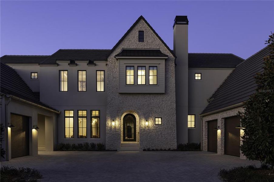 Front exterior of a new home in , Windermere, FL, highlighting curb appeal (Image 21).
