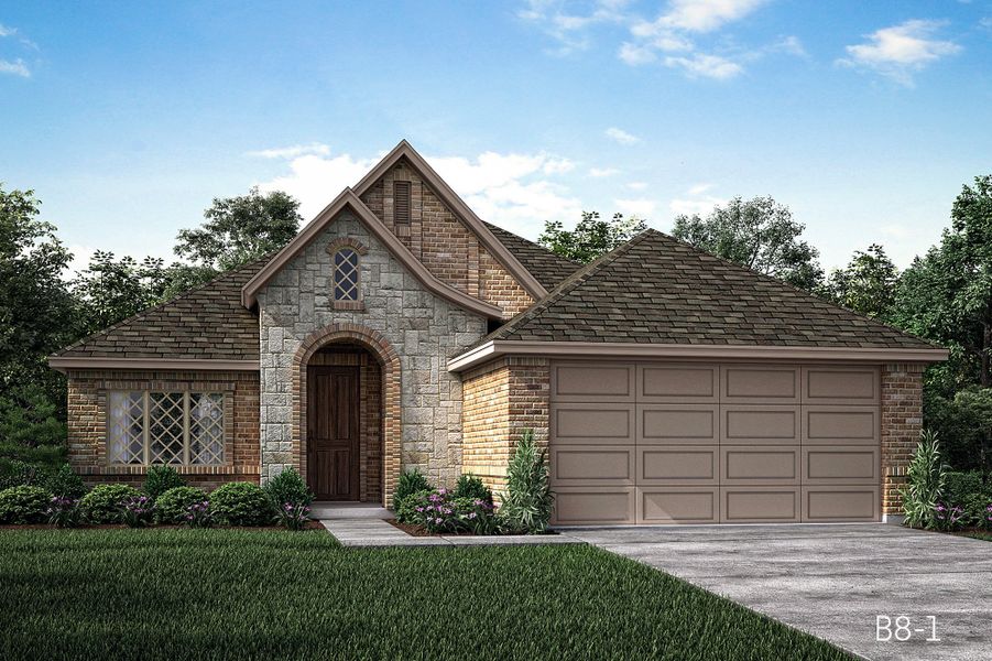 Representative exterior photo of a completed home built from the Boston by John Houston Homes in Vista Point - Phase 1, Grandview, TX (Image 2).