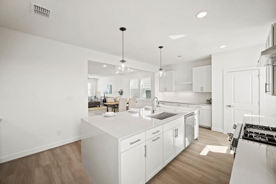 Gourmet kitchen with large island Gourmet kitchen with large island