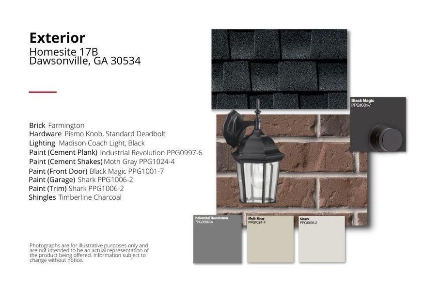 Sample of building materials used in homes in Villas at Gold Creek, Dawsonville (Image 5).