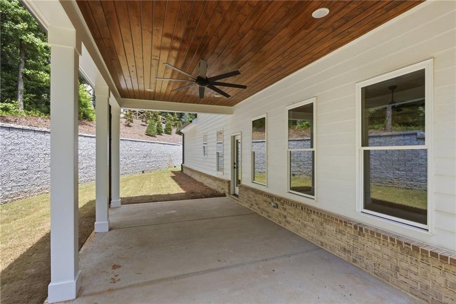 Exterior details and patio area of a home in , Marietta (Image 2). Exterior details and patio area of a home in , Marietta (Image 2).