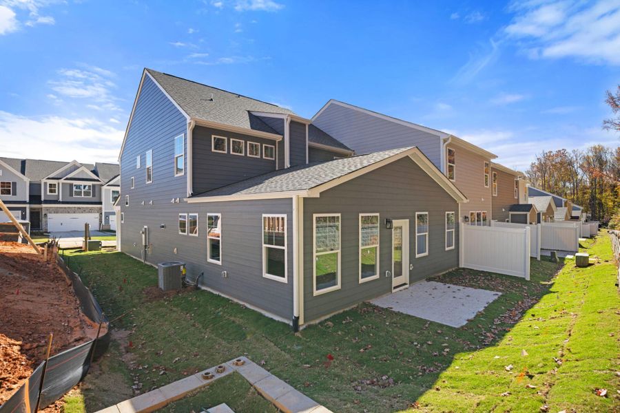 Exterior details and patio area of a home in Harbor Crossing, Greensboro (Image 25).